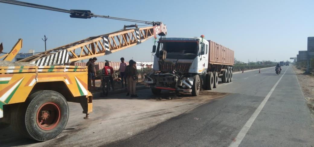 Trolley collides with truck, helper death, driver serious