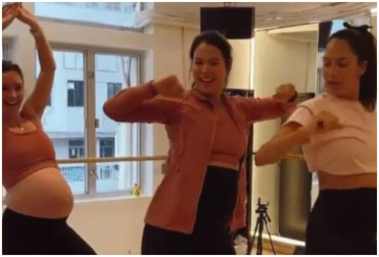 Lisa Haydon Enjoys Baby Shower Arranged by a Friend In The Gym, Photos Goes Viral