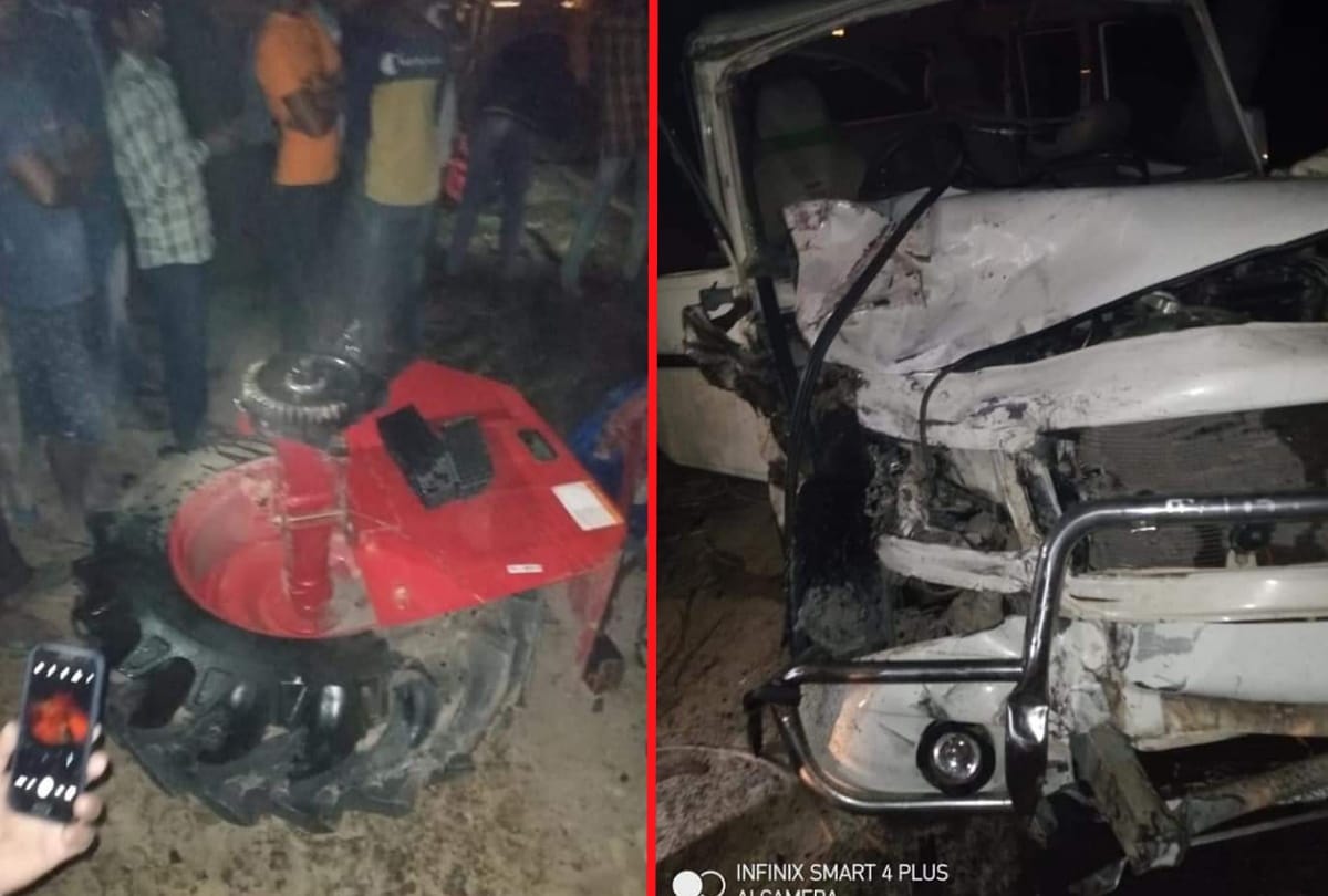 Two died and five people injured in road accident at maharajganj