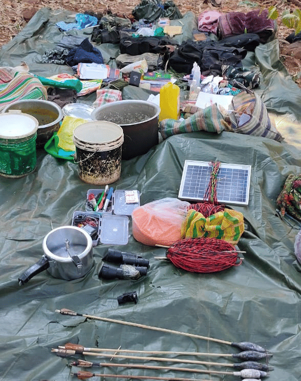 Security forces demolish seven camps of Naxalites in anti Naxalite operation Sangam