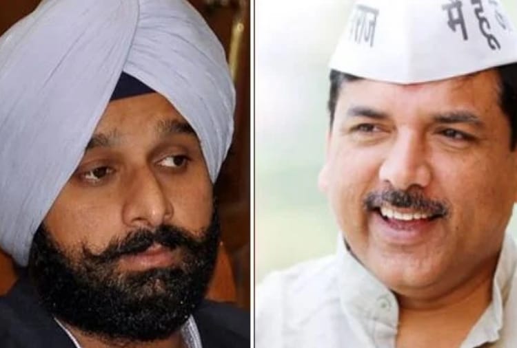 Verbal spat between Bikram singh majithia and sanjay singh outside court at Ludhiana of Punjab
