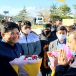 रेल मंत्री पीयूष गोयल शिमला पहुंचे