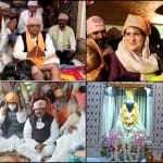 संत रविदास मंदिर पहुंचे अखिलेश यादल, प्रियंका गांधी और केंद्रीय मंत्री धर्मेंद्र प्रधान।