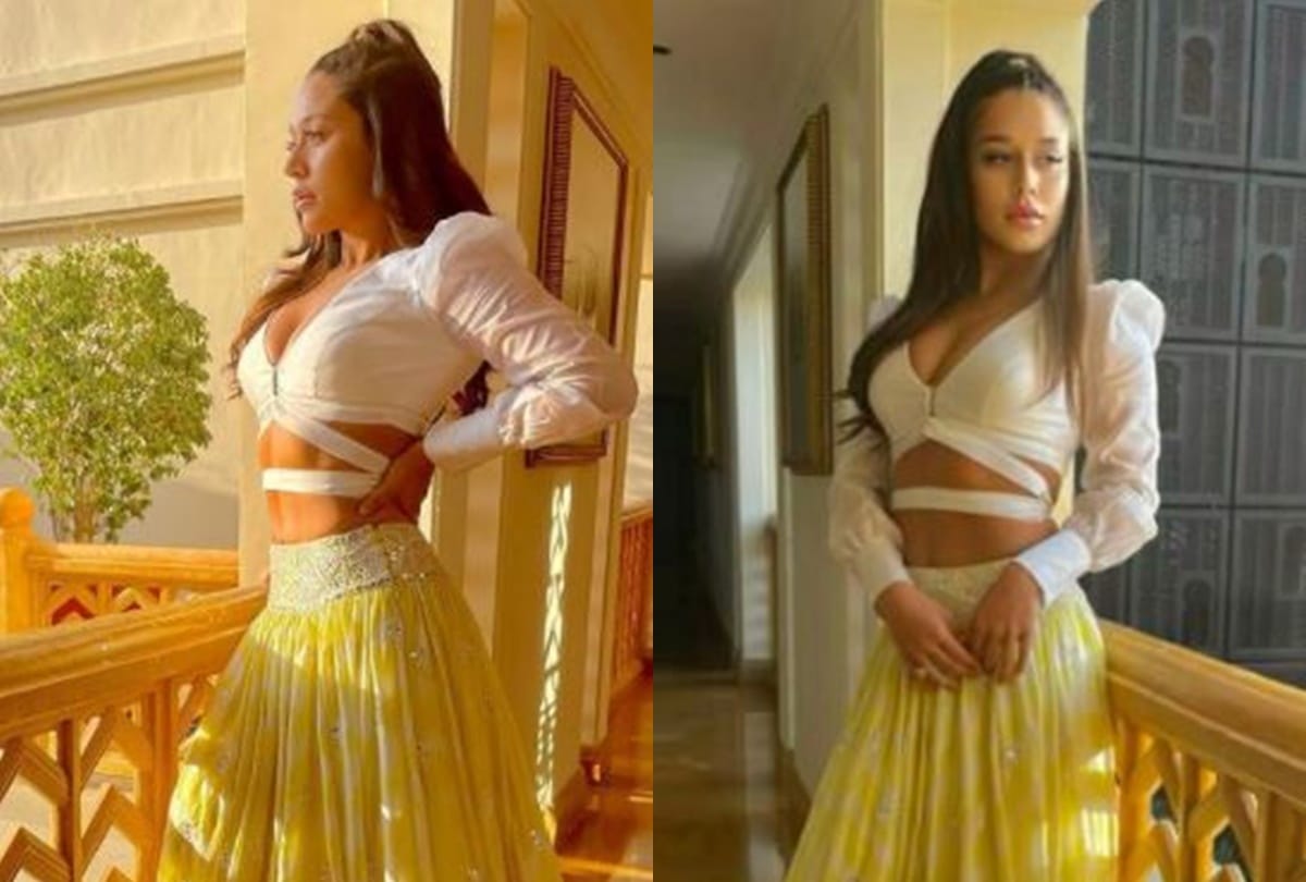 Krishna Shroff photos wearing yellow lehanga at friend wedding goes viral see Disha Patani comment