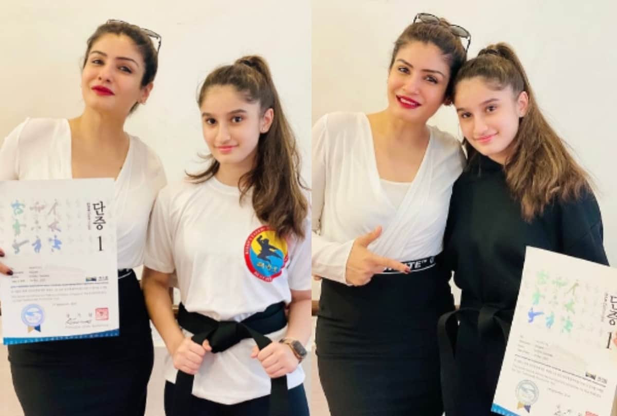 Raveena Tandon post her instagram to show off daughter rasha thadani achievement