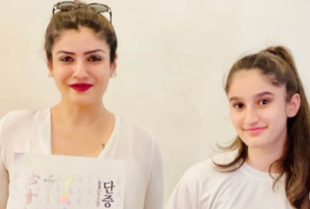 Raveena Tandon post her instagram to show off daughter rasha thadani achievement