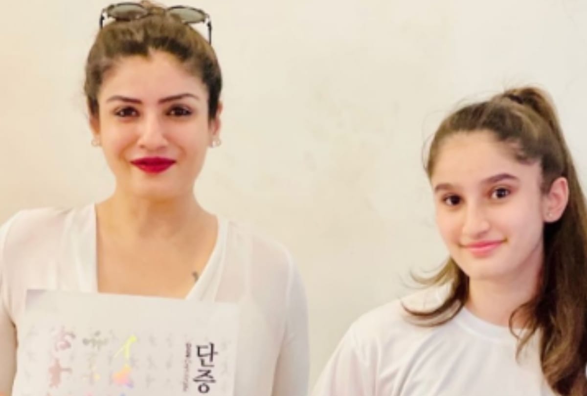 Raveena Tandon post her instagram to show off daughter rasha thadani achievement
