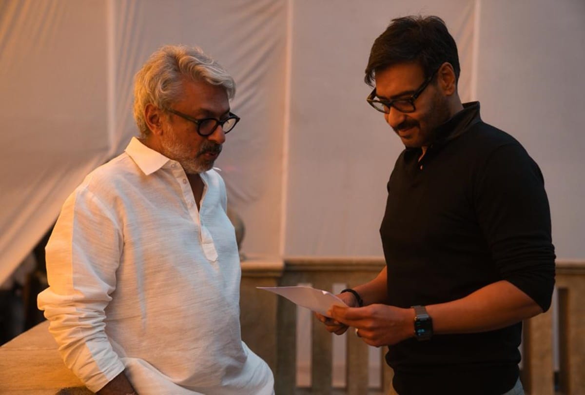 Ajay Devgn reached on set of Gangubai Kathiawadi reunited with Sanjay leela Bhansali after 22 years