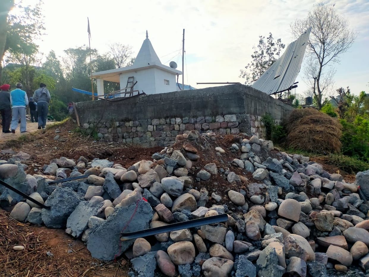illigal constuction destroyed in bilaspur