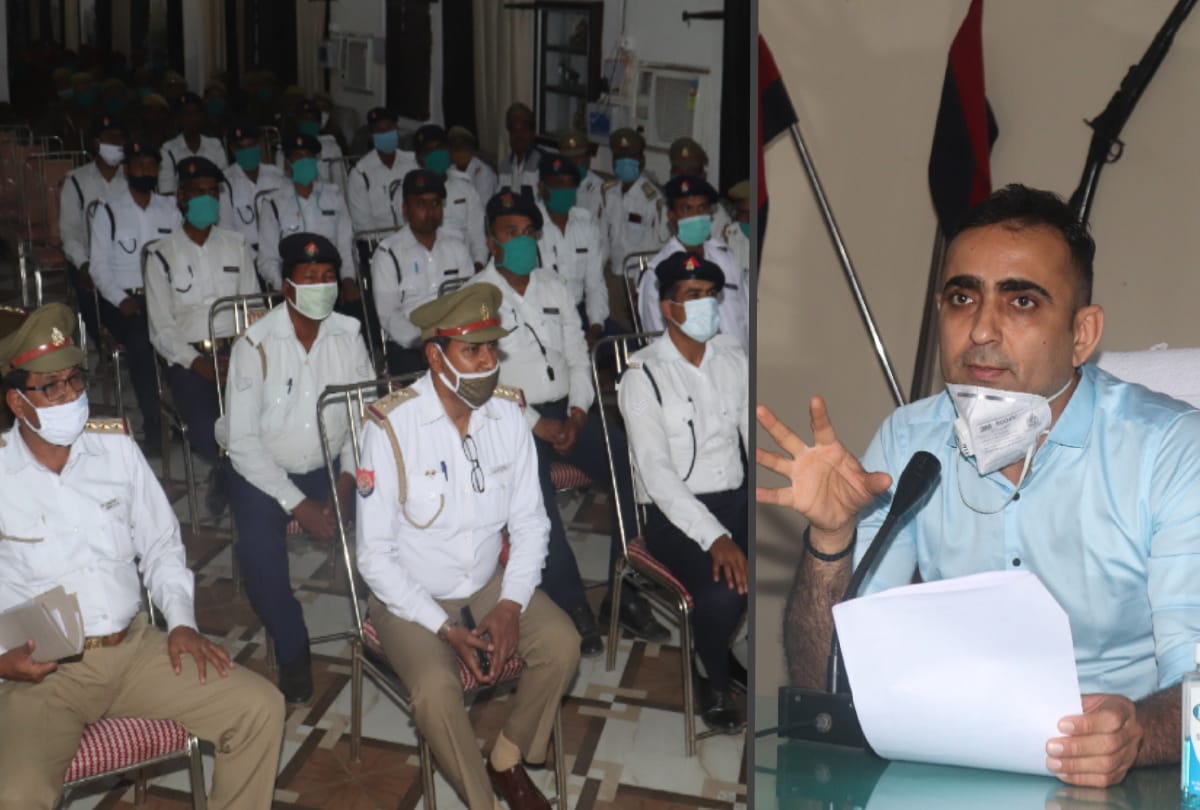 SSP gave instructions to policemen of traffic duty and PRD Jawan for traffic free city in gorakhpur