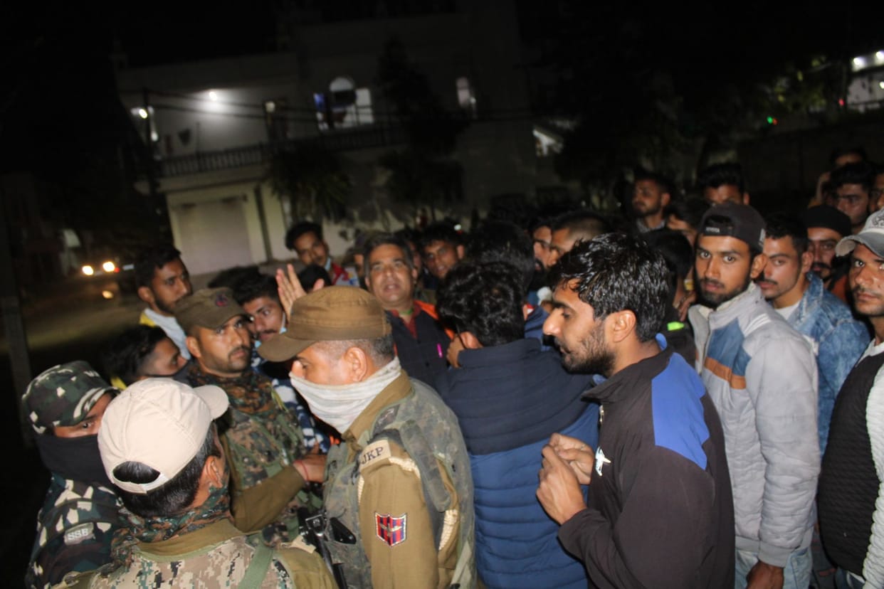 protest by BSF bharty rally candidate, jammu news