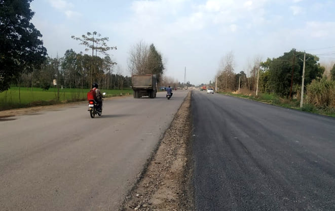 Highway widening work caught pace in the district