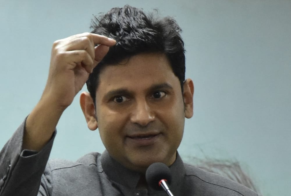 writer manoj muntshir talks to media in Lucknow on various issues.