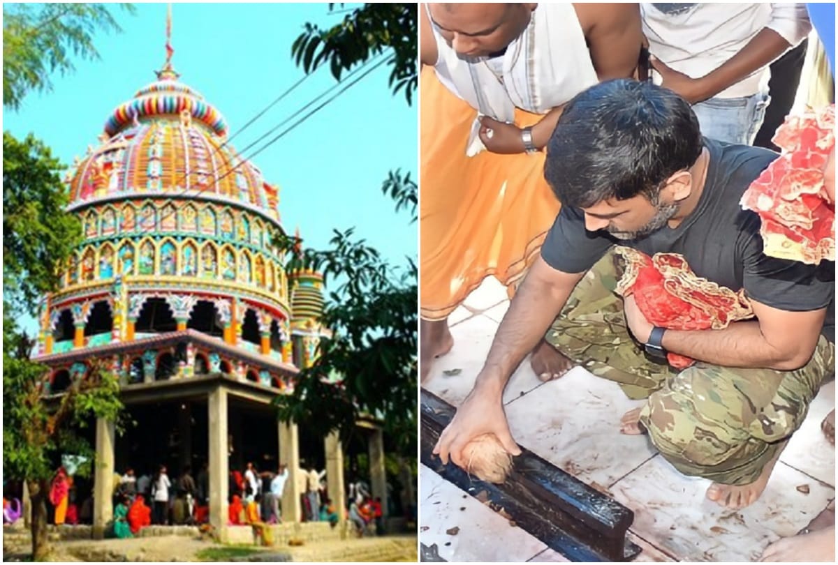 CSK captain MS Dhoni visited the Dewri temple in ranchi, picture goes viral