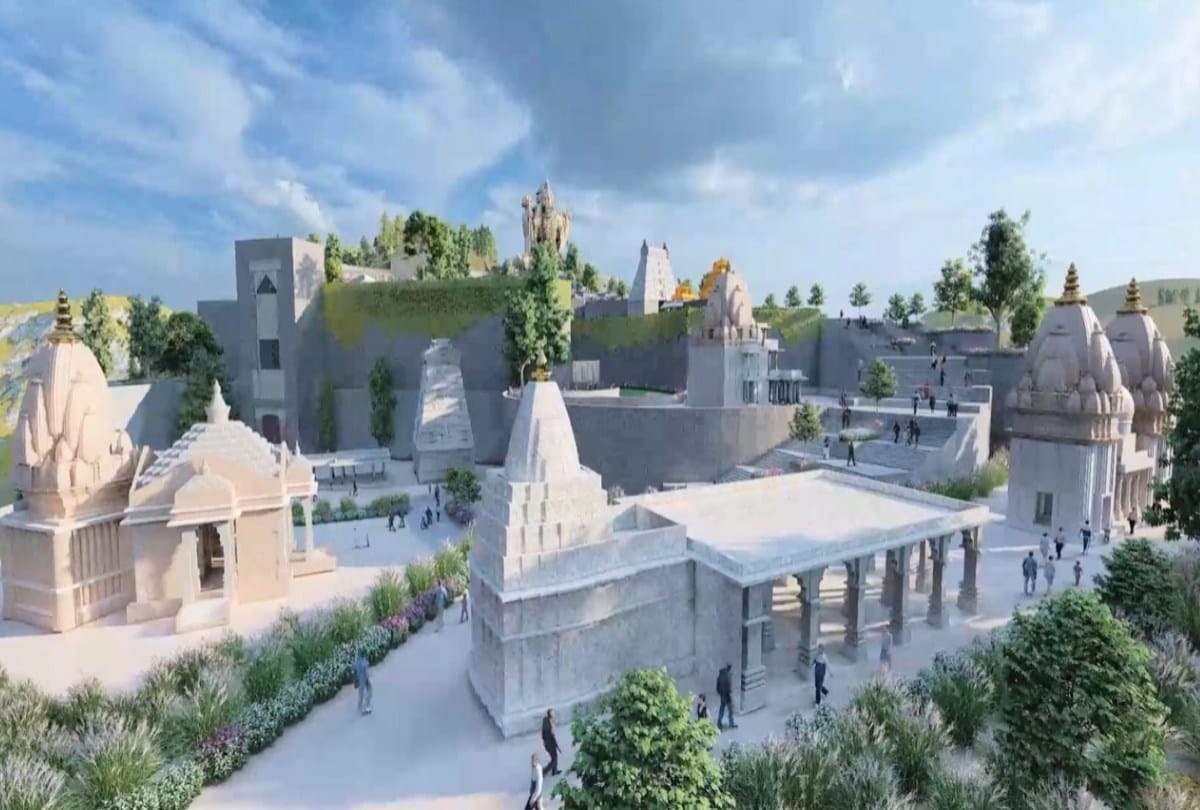 Mandi will be visible in the bhavya Divya Shiv Dham, a glimpse of the Kathkuni style, construction is going on in nine hectares, see photos