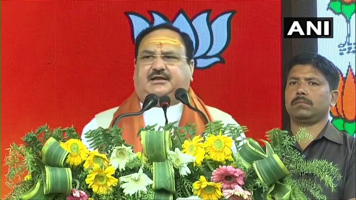 BJP President Jagat Prakash Nadda inaugurates new regional party office with cm yogi adityanth in Rohaniya varanasi