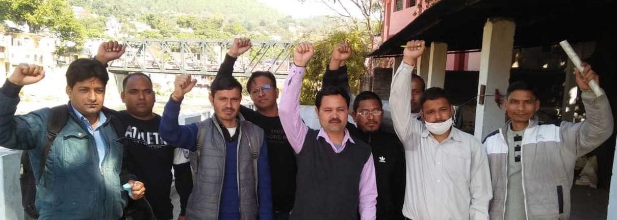 trained unemployed protested for employment