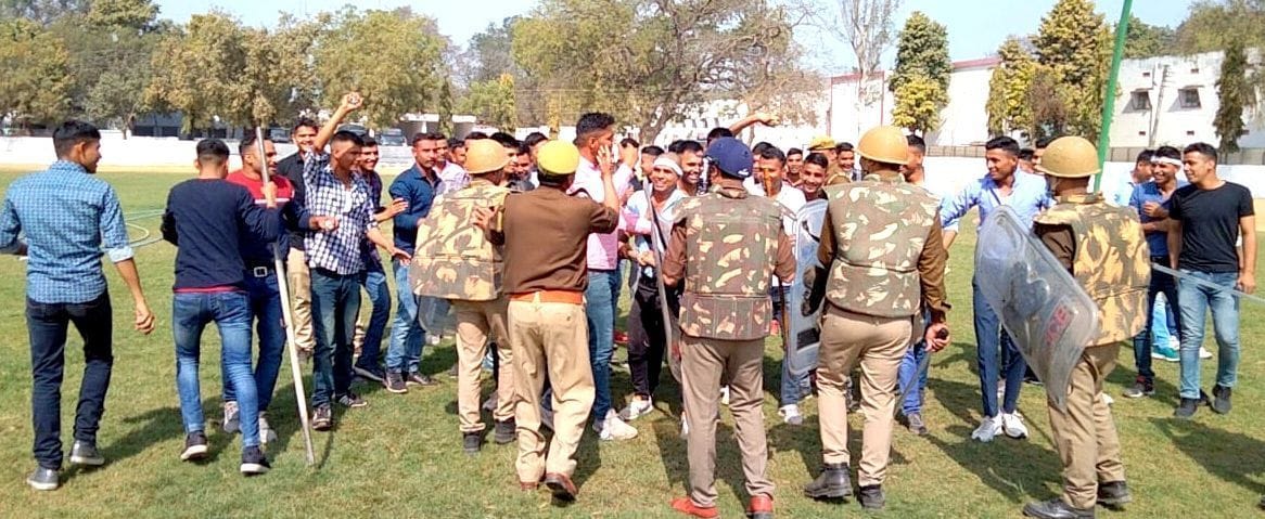 Rioters attacked police, arrested
