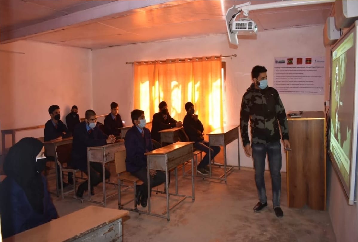 Jammu Kashmir Army Goodwill School Hajinar Reopens after Nationwide lockdown post Covid 19