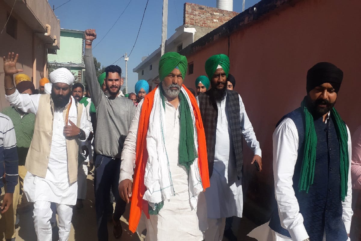 BKU Leader Rakesh Tikait says agriculture laws have been enacted to hand over farmers' land to industry houses