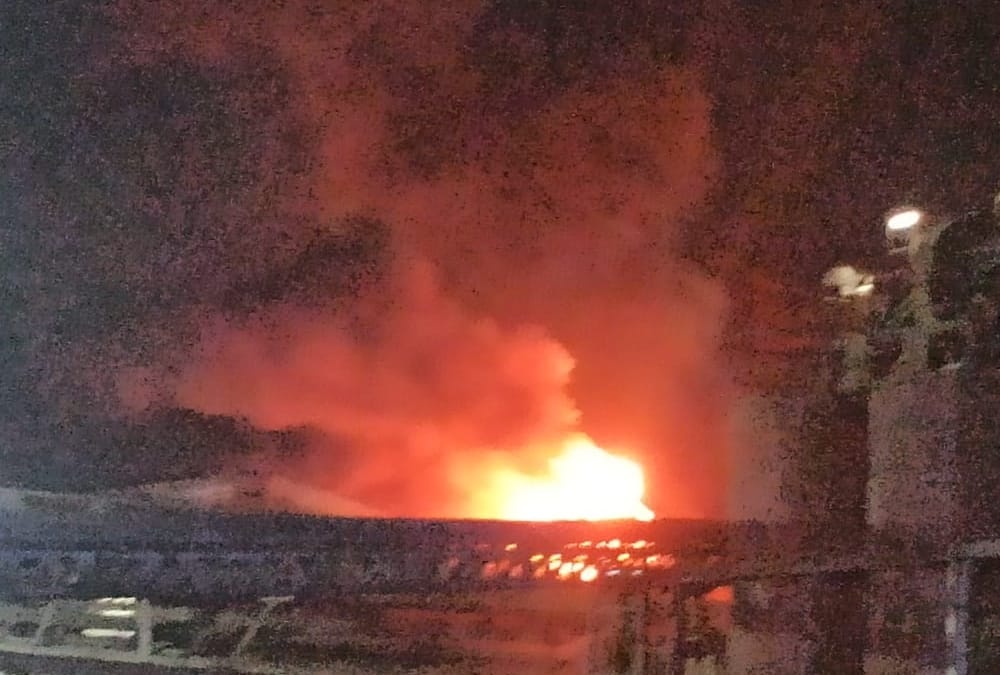 Fire broke out in a rice mill in Bahraich.
