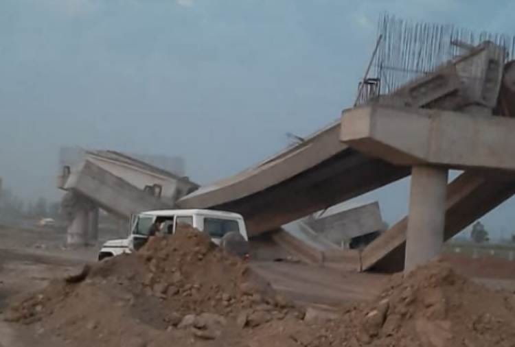 Under Construction Bridge collapsed in Jind of Haryana