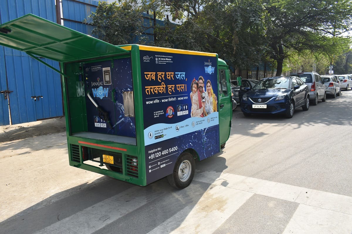 Delhi and bihar will get Janajal Water on wheel service, to provide home delivery of water
