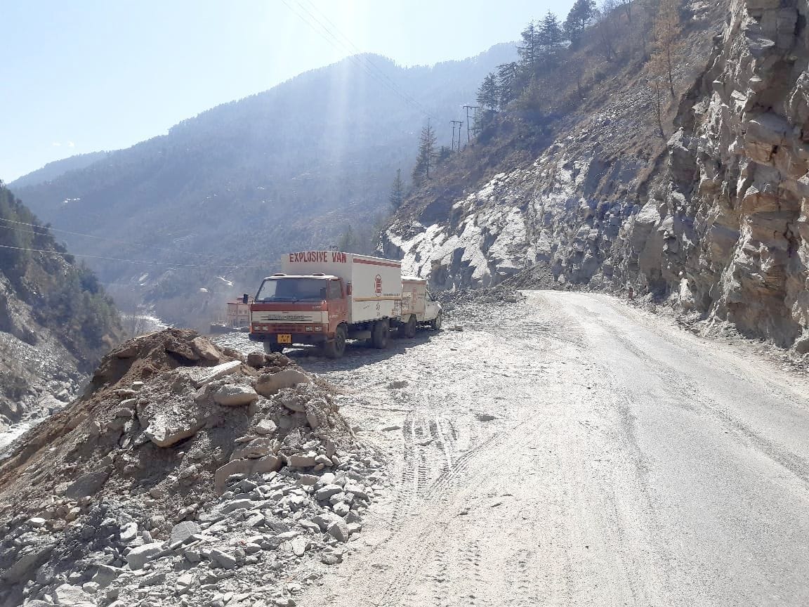 Explosive materials vehicles threaten the village