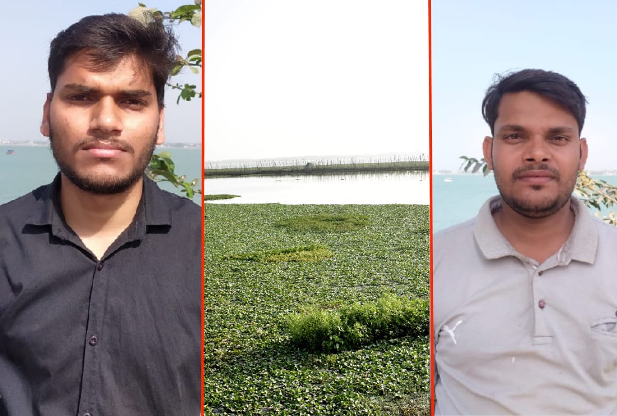 Mini Juhu Chowpatty stain by Hyacinth spread in Ramgarh Taal Gorakhpur