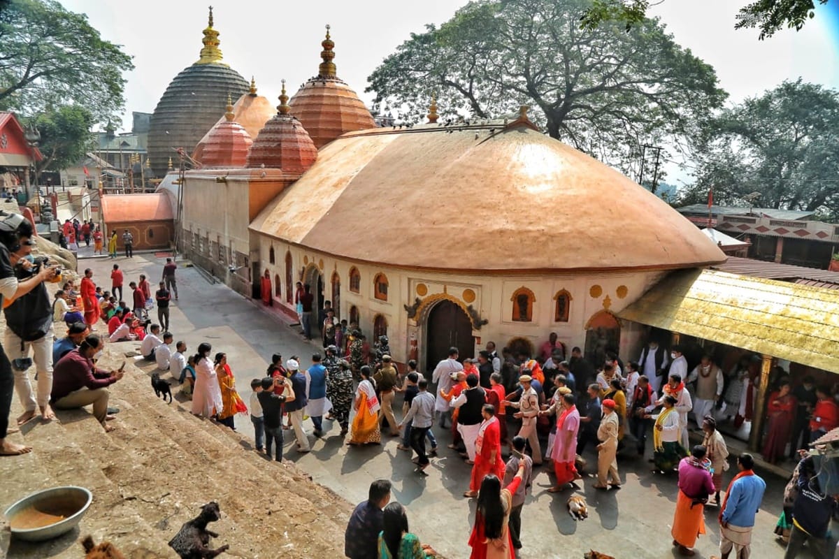 assam assembly election 2021 priyanka gandhi does pooja at kamakhya mandir dance with tribals unemployment congress bjp