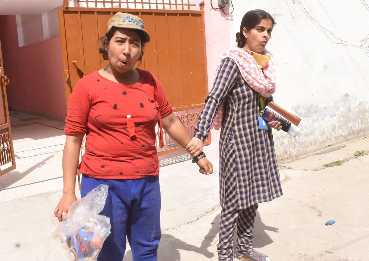 The girl tried to jump from the moving train