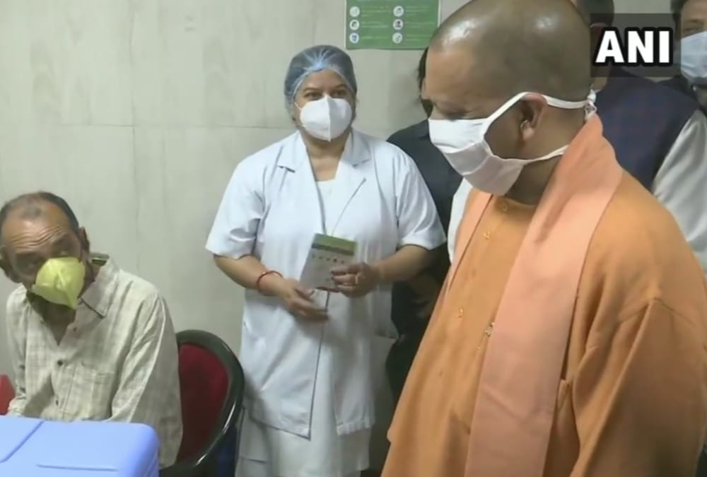 Vaccination starts for old people in Uttar Pradesh.