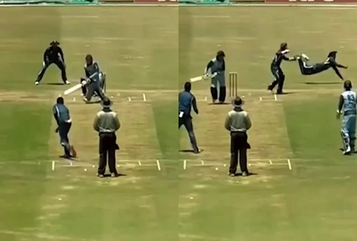 VIDEO: slip fielder shows superb anticipation to complete a catch at leg slip
