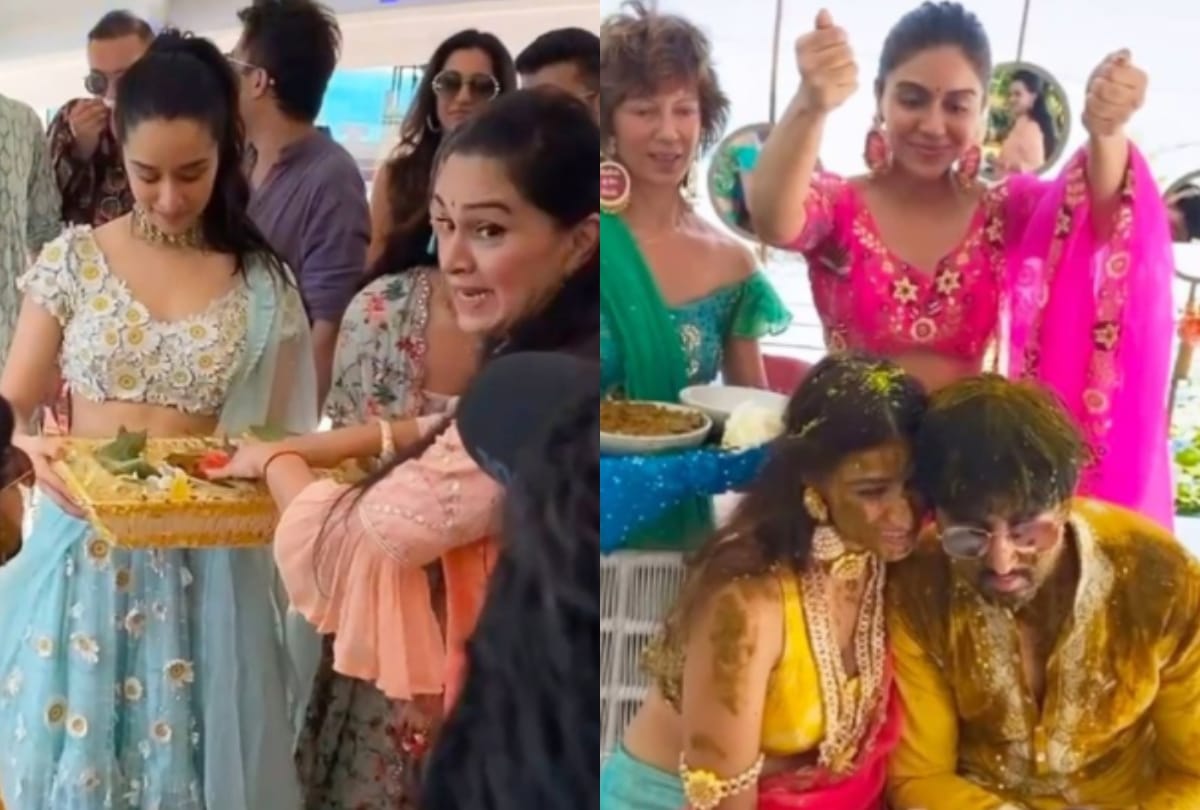 Shraddha Kapoor attends her cousin Priyaank Sharma's haldi ceremony in Maldives. Photos and Videos inside