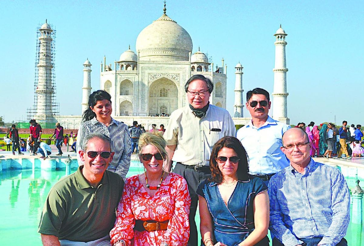 American Air Force Commander visit the Taj Mahal with his wife