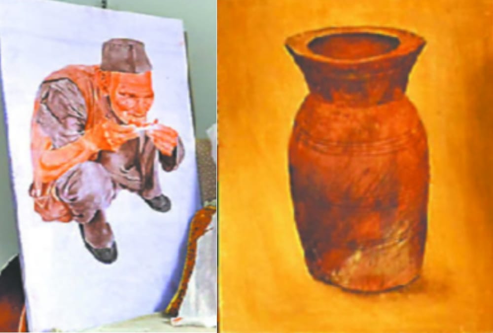 Uttarakhand News: Pauri Teacher Make Unique   And Beautiful paintings from cow dung and urine