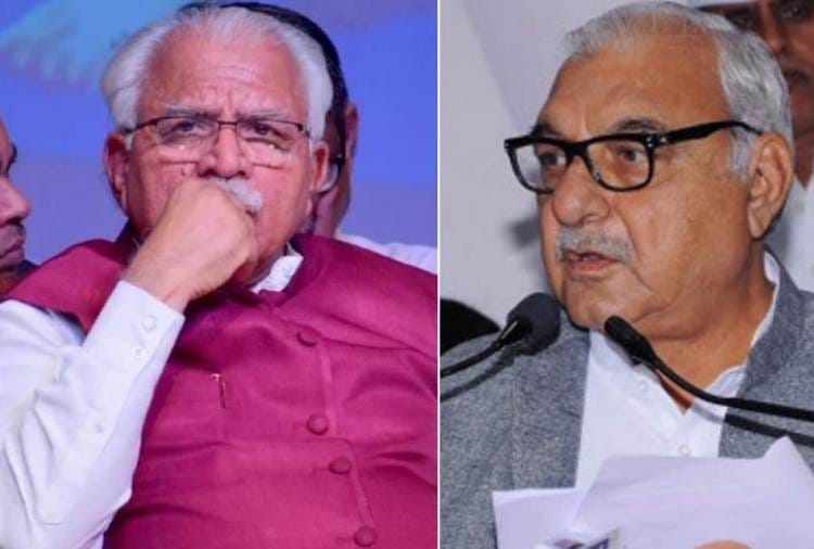 Haryana CM Manohar Lal attack on BS Hooda over State debt issue