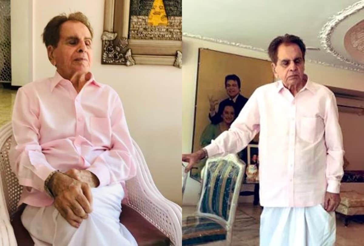 Dilip Kumar once again share photo in his pink shirt and fans are showering love