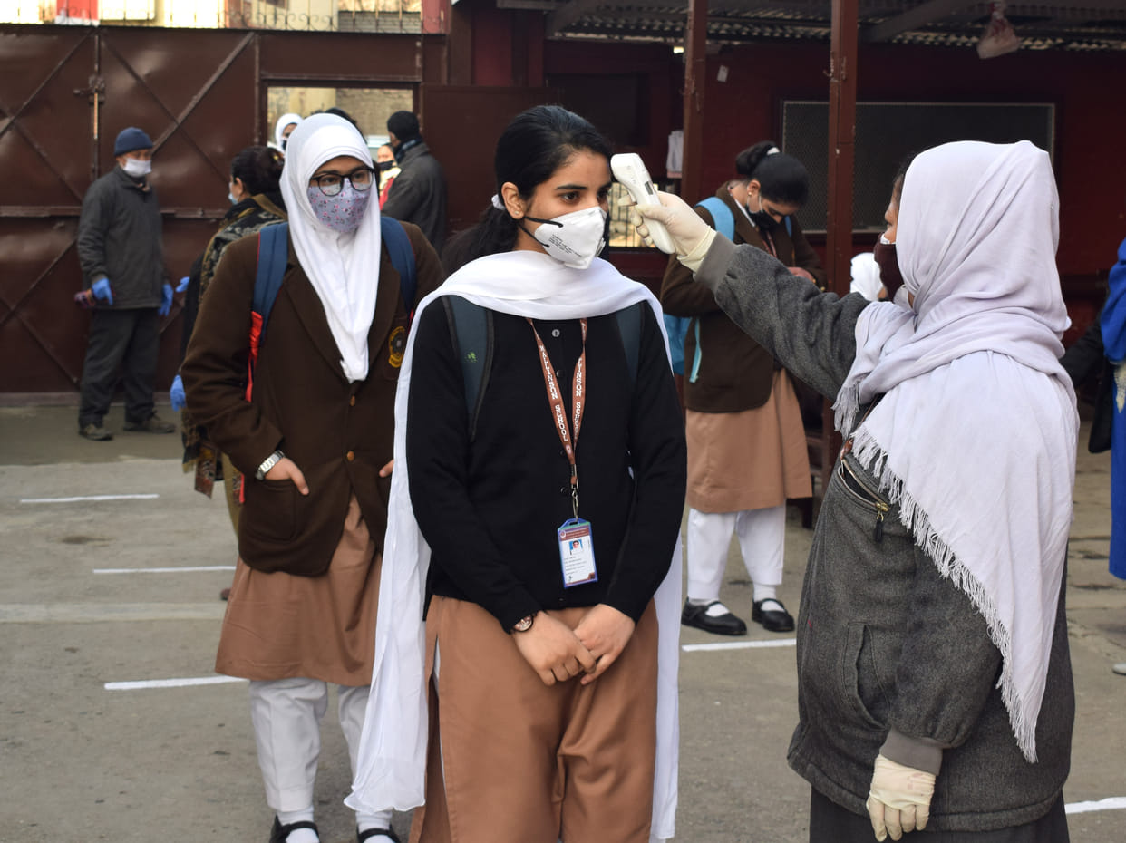 Schools open after one year in Kashmir Valley entire winter zone