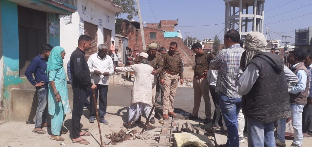 Dispute in CC Road construction in Morena, work halted