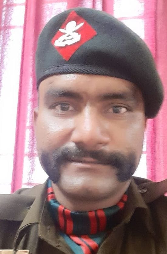Havildar Ravindra Singh Rautela of Madgaon received the Army Medal