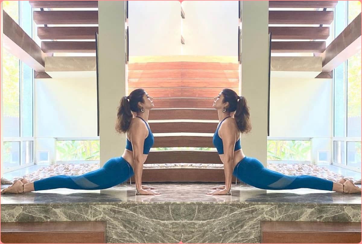 Pooja Batra shared fitness workout pics with husband nawab shah from goa, fan commented yogi couple