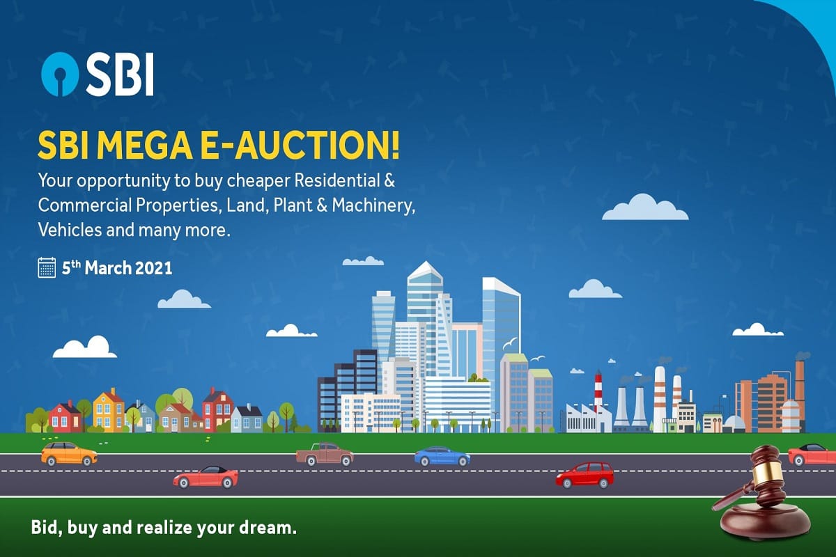 State Bank of India SBI to conduct an electronic auction e auction for the mortgage properties on 5 March 2021