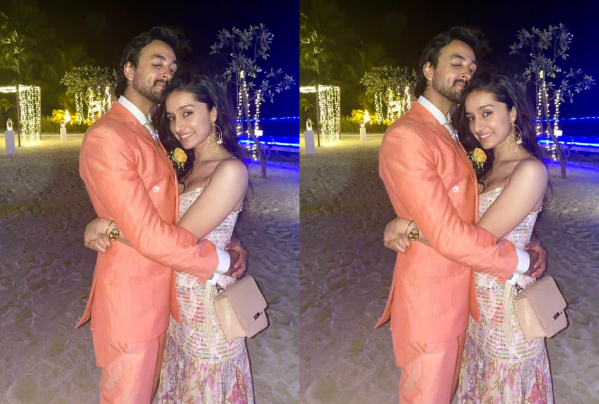 shraddha kapoor celebrates 34th birthday beach party in maldives wearing peach dress