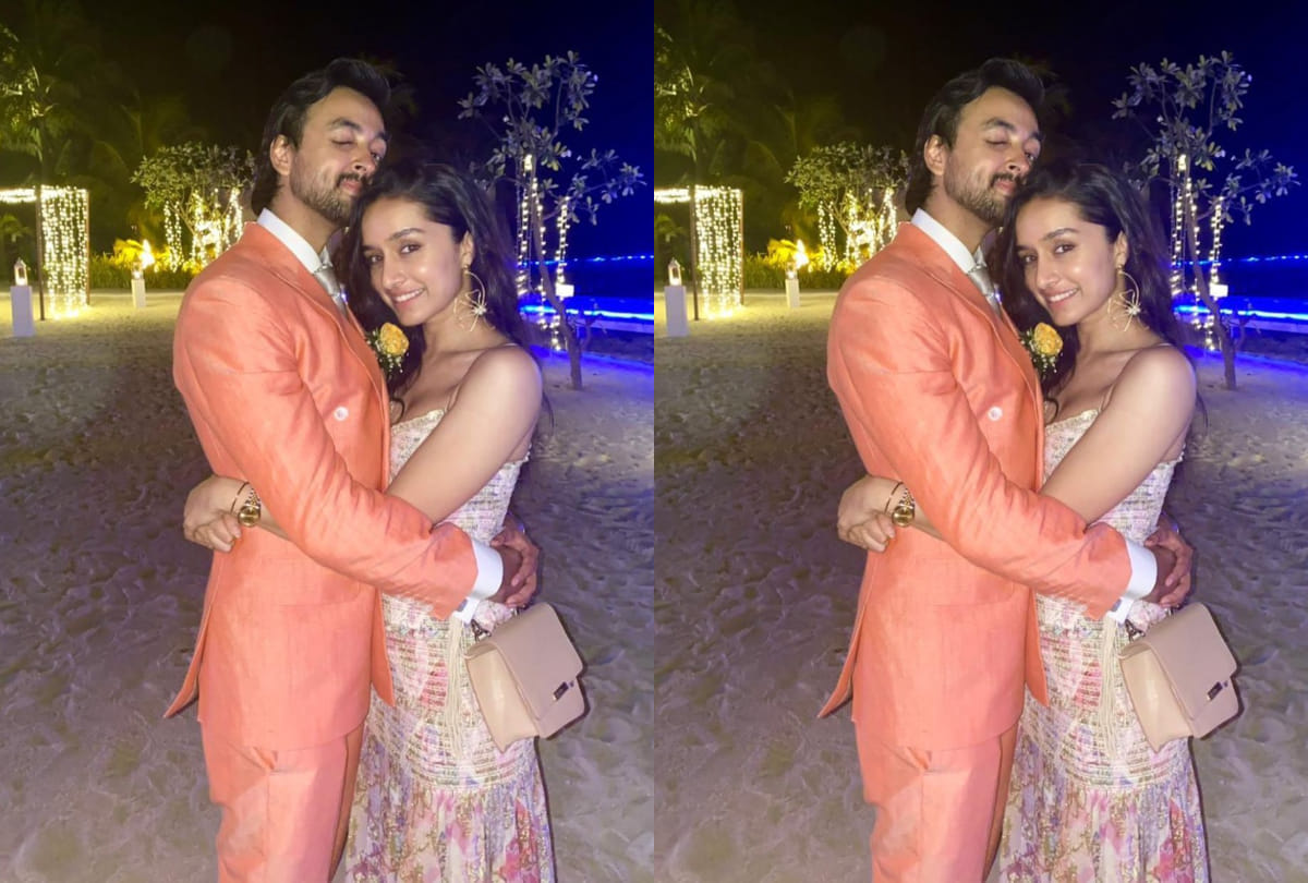 shraddha kapoor celebrates 34th birthday beach party in maldives wearing peach dress