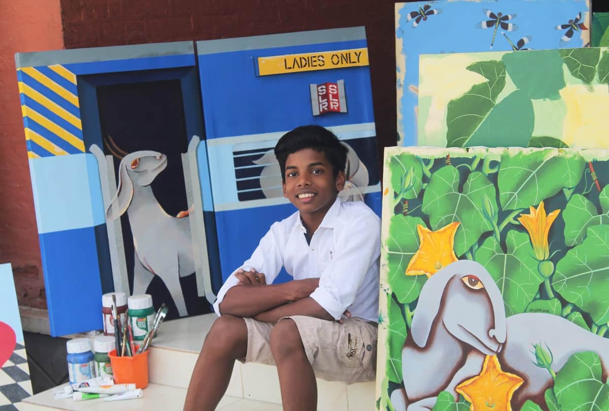Anujath Sindhu Vinaylal made a Painting inspired by his mother Months after her death it made it to Budget Cover Kerala