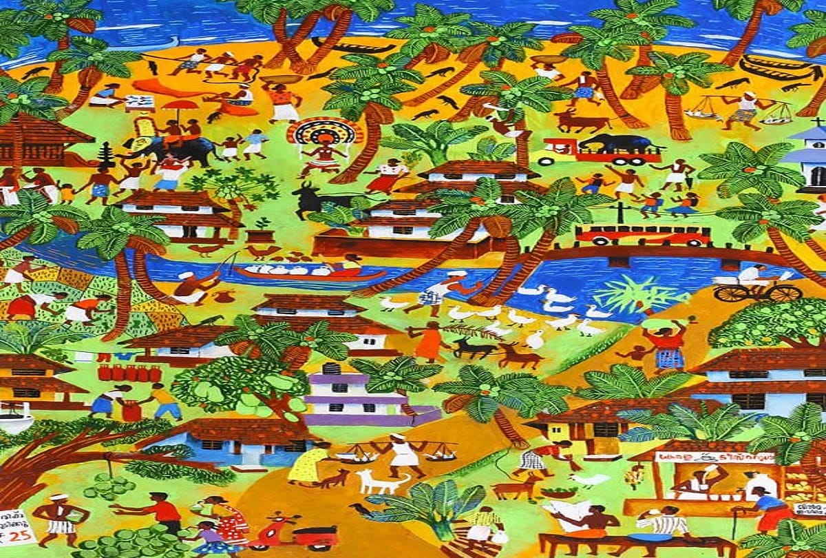 Anujath Sindhu Vinaylal made a Painting inspired by his mother Months after her death it made it to Budget Cover Kerala