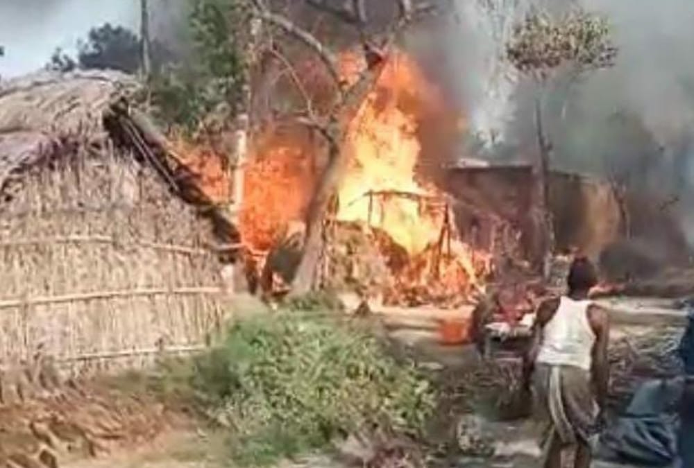 12 houses burnt out in a village of Bahraich