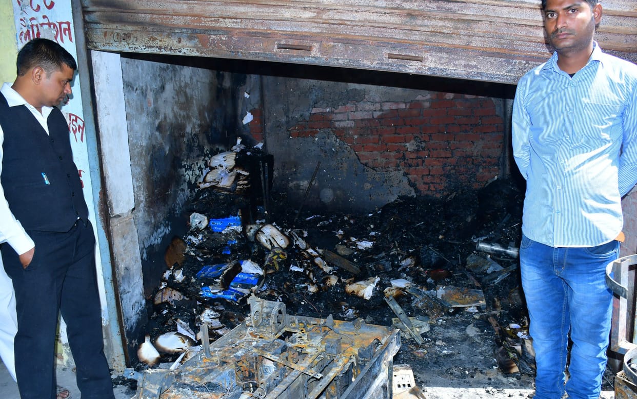 fire in shop