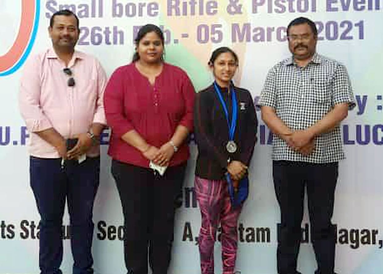 Neemadu's Himani won silver medal in shooting